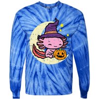 Halloween Axolotl Cute Fall Costume Tie-Dye Long Sleeve Shirt