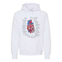 Heart Anatomy CVICU Nurse Cardiac Nurse Premium Hoodie