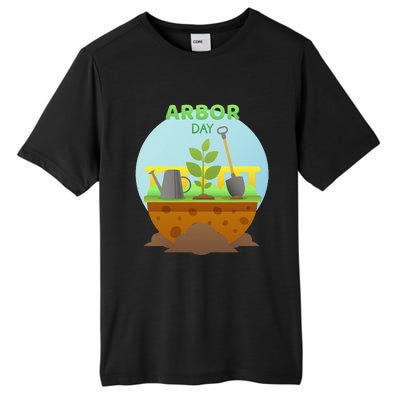 Happy Arbor Day Tree Planting Arbor Day Tall Fusion ChromaSoft Performance T-Shirt