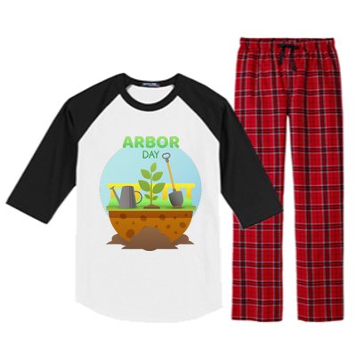 Happy Arbor Day Tree Planting Arbor Day Raglan Sleeve Pajama Set