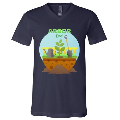 Happy Arbor Day Tree Planting Arbor Day V-Neck T-Shirt