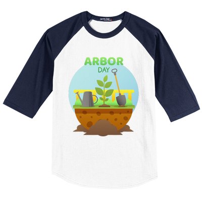 Happy Arbor Day Tree Planting Arbor Day Baseball Sleeve Shirt