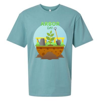 Happy Arbor Day Tree Planting Arbor Day Sueded Cloud Jersey T-Shirt