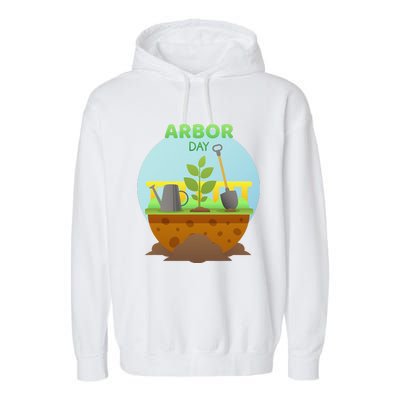 Happy Arbor Day Tree Planting Arbor Day Garment-Dyed Fleece Hoodie