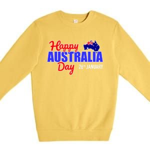 Happy Australia Day 26th Of January Great Gift Premium Crewneck Sweatshirt