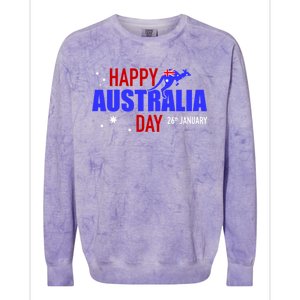 Happy Australia Day 26th Of January Funny Gift Colorblast Crewneck Sweatshirt