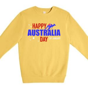 Happy Australia Day 26th Of January Funny Gift Premium Crewneck Sweatshirt