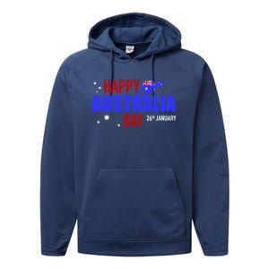 Happy Australia Day 26th Of January Funny Gift Performance Fleece Hoodie