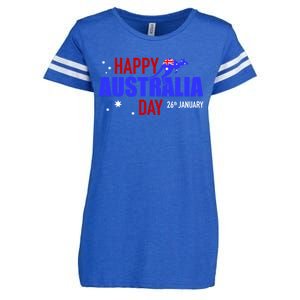 Happy Australia Day 26th Of January Funny Gift Enza Ladies Jersey Football T-Shirt