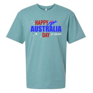 Happy Australia Day 26th Of January Funny Gift Sueded Cloud Jersey T-Shirt