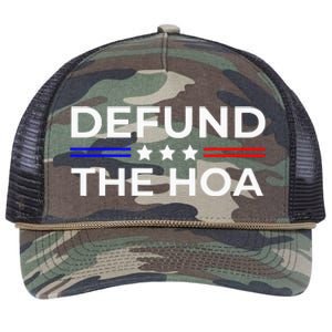 Homeowners Association Defund The Hoa Retro Rope Trucker Hat Cap