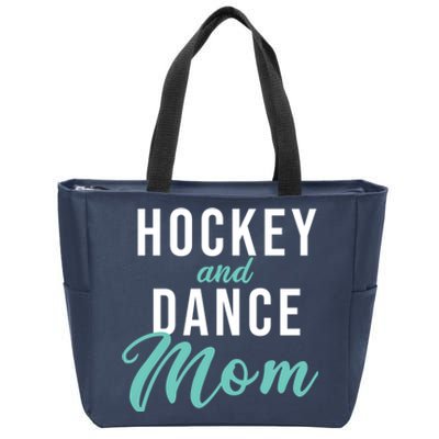 Hockey And Dance Mom Zip Tote Bag