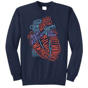 Heart Anatomy Doctor Medical Cardiovascular Biology Student Gift Tall Sweatshirt