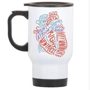 Heart Anatomy Doctor Medical Cardiovascular Biology Student Gift Stainless Steel Travel Mug