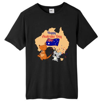 Happy Australia Day Kangaroo Animal Lover For Earth Day Tall Fusion ChromaSoft Performance T-Shirt