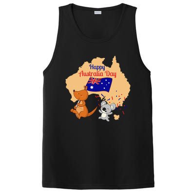 Happy Australia Day Kangaroo Animal Lover For Earth Day PosiCharge Competitor Tank