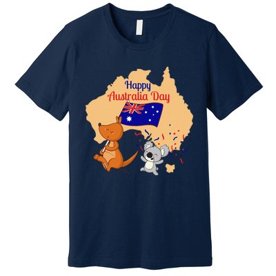 Happy Australia Day Kangaroo Animal Lover For Earth Day Premium T-Shirt