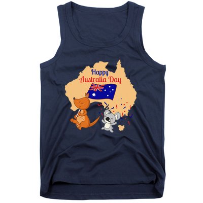 Happy Australia Day Kangaroo Animal Lover For Earth Day Tank Top