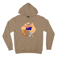 Happy Australia Day Kangaroo Animal Lover For Earth Day Hoodie