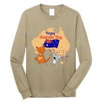 Happy Australia Day Kangaroo Animal Lover For Earth Day Long Sleeve Shirt