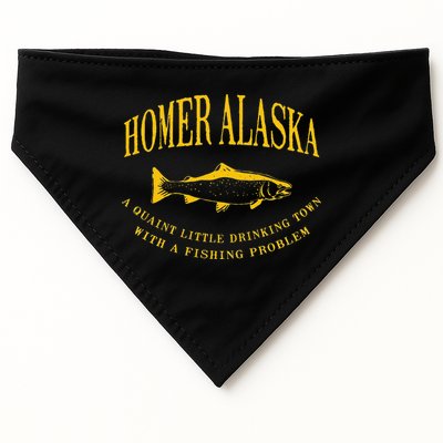 Homer Alaska Drinking Town With A Fishing Problem USA-Made Doggie Bandana