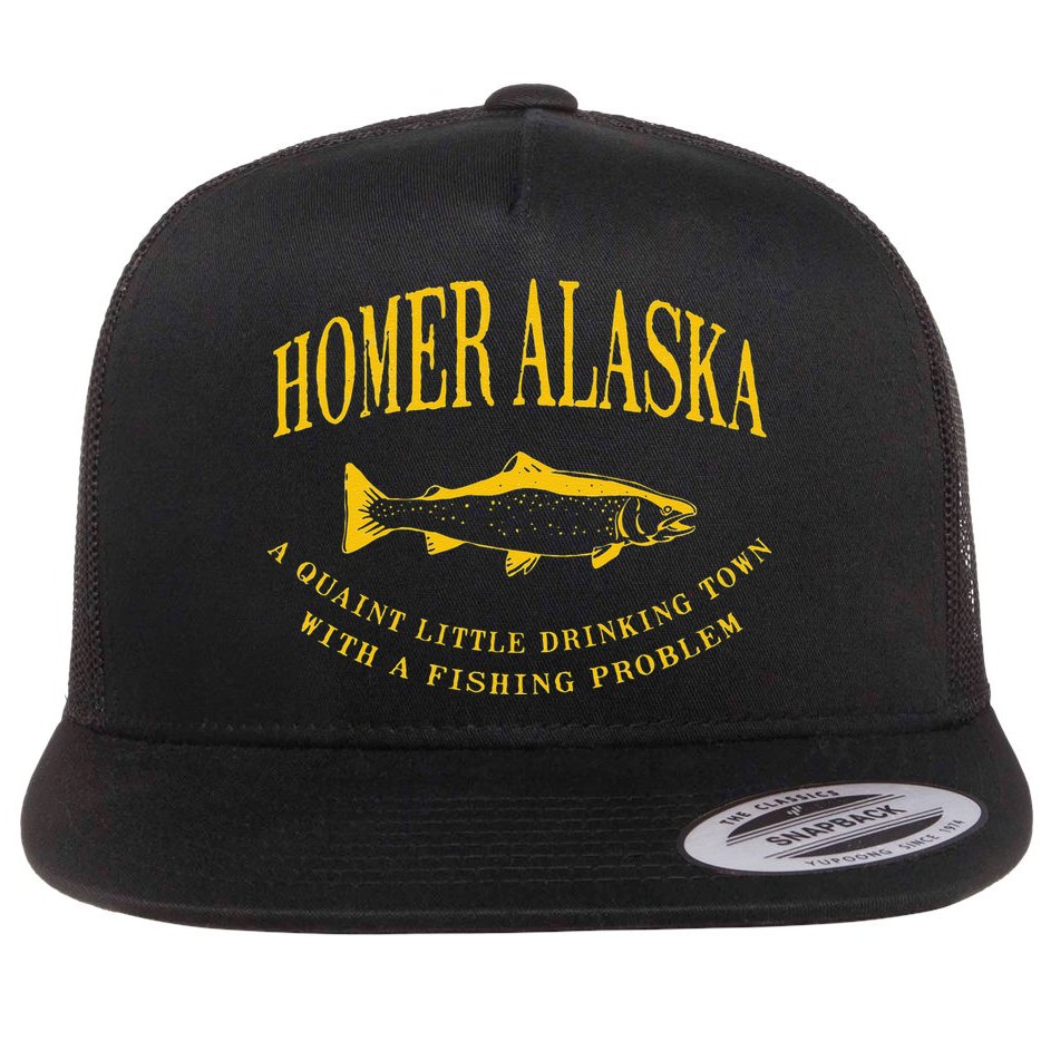 Homer Alaska Drinking Town With A Fishing Problem Flat Bill Trucker Hat