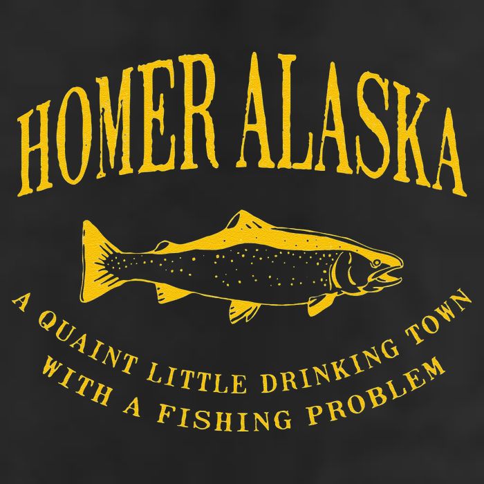 Homer Alaska Drinking Town With A Fishing Problem Golf Towel