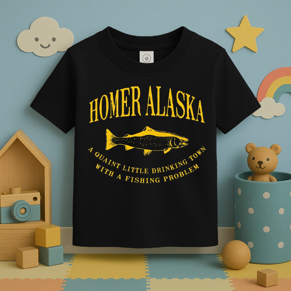 Homer Alaska Drinking Town With A Fishing Problem Toddler T-Shirt