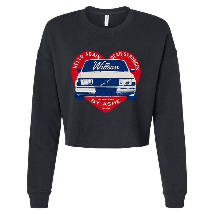 Hello Again Dear Stranger Willson Car By Ashe Cropped Pullover Crew