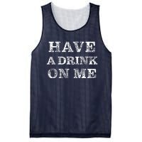 Have A Drink On Me Funny Drinking Shirt Mesh Reversible Basketball Jersey Tank