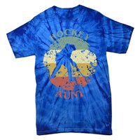 Hockey Aunt Distressed Vintage Ice Hockey Gift Tie-Dye T-Shirt