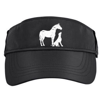 HORSE And DOG Motif For Women And Men Horse Dog Lover Adult Drive Performance Visor