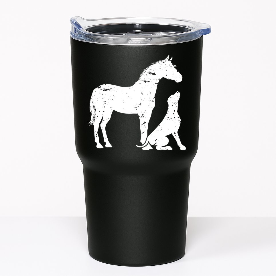 HORSE And DOG Motif For Women And Men Horse Dog Lover Tumbler