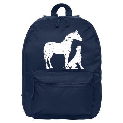 HORSE And DOG Motif For Women And Men Horse Dog Lover 16 in Basic Backpack