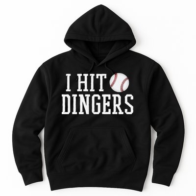 Hit a Dinger Funny Baseball Player Home Run Fun Hoodie