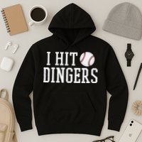 Hit a Dinger Funny Baseball Player Home Run Fun Hoodie