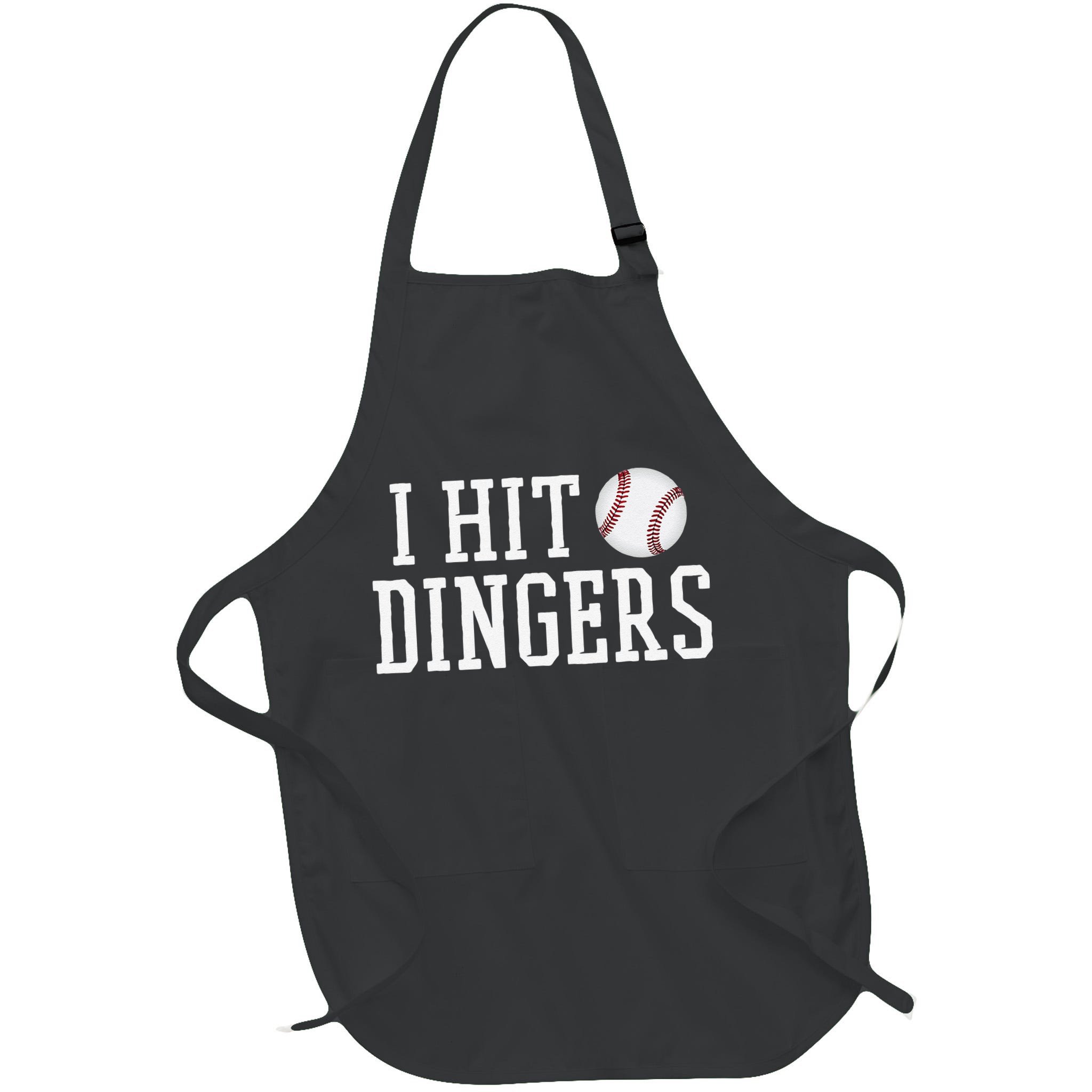 Hit a Dinger Funny Baseball Player Home Run Fun Apron