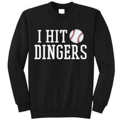 Hit a Dinger Funny Baseball Player Home Run Fun Sweatshirt