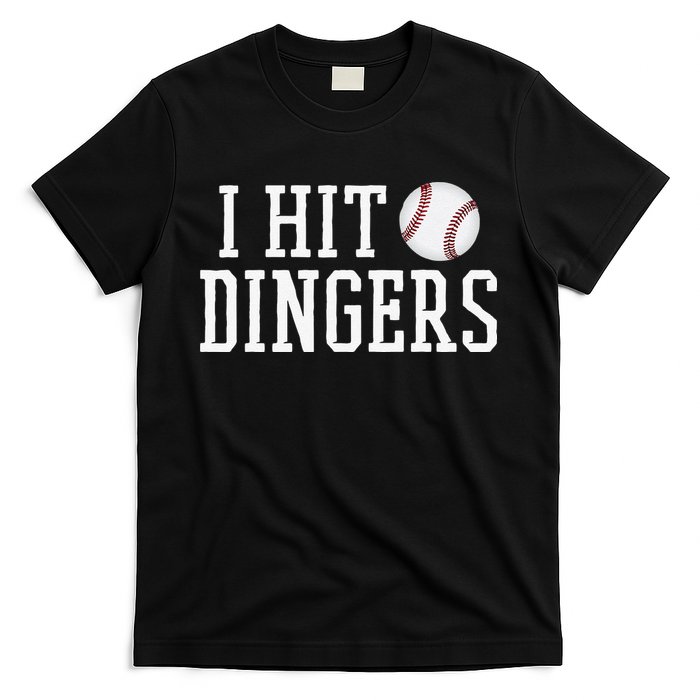 Hit a Dinger Funny Baseball Player Home Run Fun T-Shirt