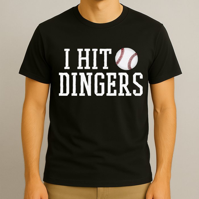 Hit a Dinger Funny Baseball Player Home Run Fun T-Shirt