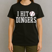 Hit a Dinger Funny Baseball Player Home Run Fun T-Shirt