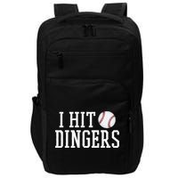 Hit a Dinger Funny Baseball Player Home Run Fun Impact Tech Backpack