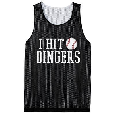 Hit a Dinger Funny Baseball Player Home Run Fun Mesh Reversible Basketball Jersey Tank