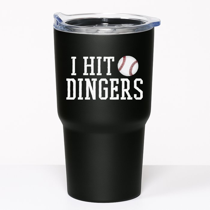 Hit a Dinger Funny Baseball Player Home Run Fun Tumbler
