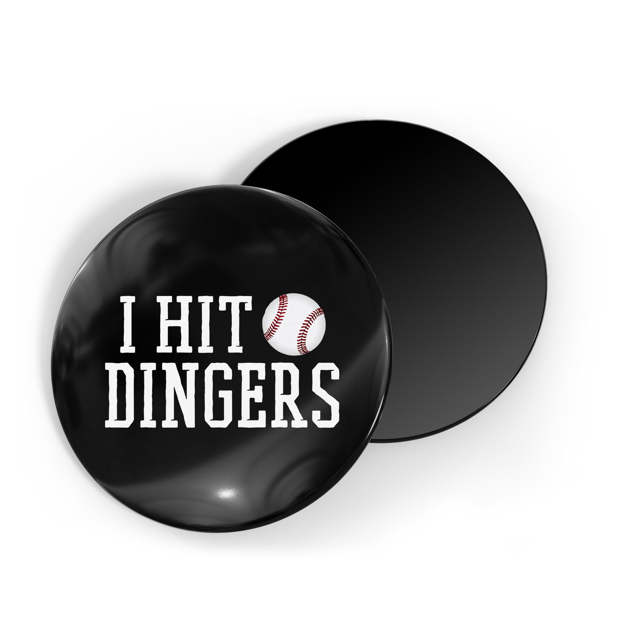Hit a Dinger Funny Baseball Player Home Run Fun Magnet