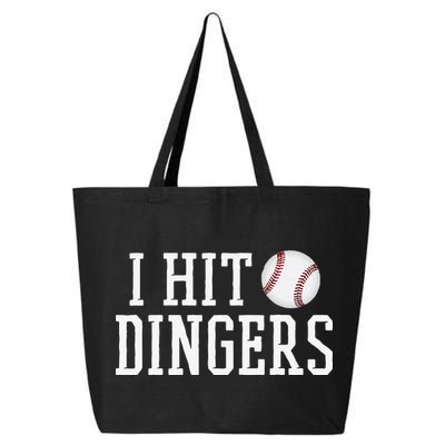 Hit a Dinger Funny Baseball Player Home Run Fun 25L Jumbo Tote