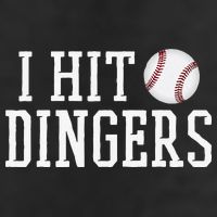 Hit a Dinger Funny Baseball Player Home Run Fun 25L Jumbo Tote
