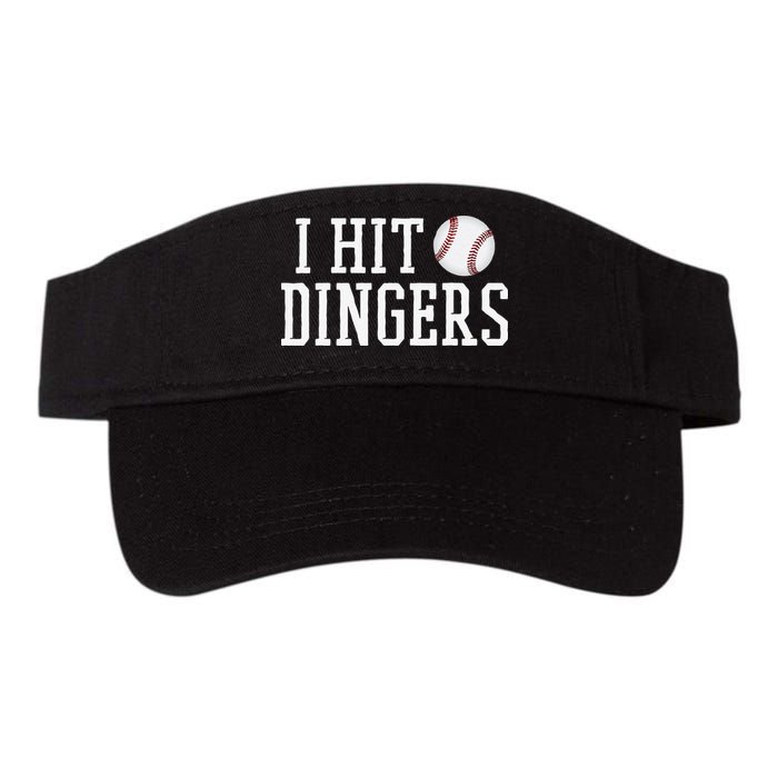 Hit a Dinger Funny Baseball Player Home Run Fun Visor