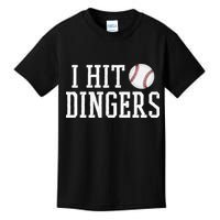 Hit a Dinger Funny Baseball Player Home Run Fun Kids T-Shirt