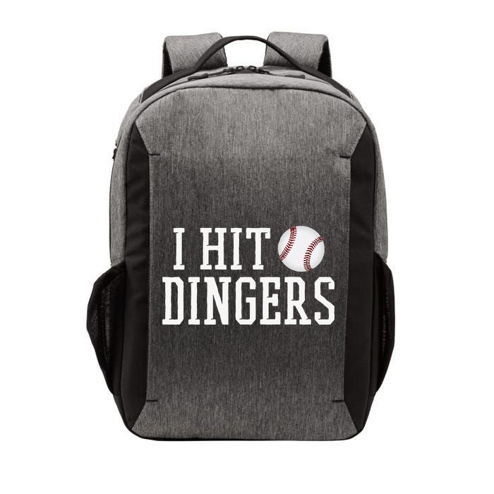 Hit a Dinger Funny Baseball Player Home Run Fun Vector Backpack